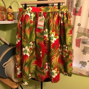 NWT A Classic Paradise tropical pinup skirt